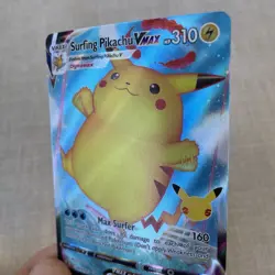 Pokemon Surfing Pikachu VMAX Ultra Rare Holo 009/025 Celebrations - Image 3