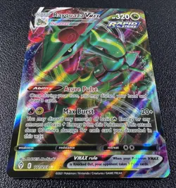 Pokemon Rayquaza VMAX Ultra Rare Full Art Holo 111/203 Evolving Skies - Image 2