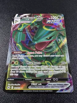 Pokemon Rayquaza VMAX Ultra Rare Full Art Holo 102/159 Crown Zenith - Image 2