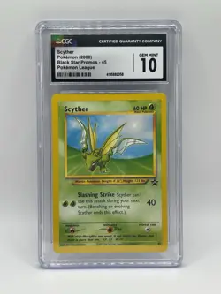 Pokemon Scyther #45 WOTC Black Star Promo 2000 CGC 10 Gem Mint - Image 1