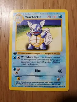 Pokemon Wartortle 1st Edition Base Set Shadowless Vintage - Wotc - Image 1