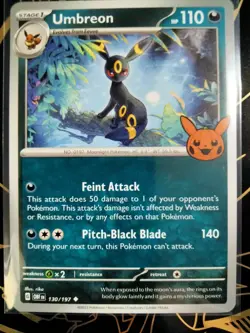 Umbreon 130/197 Trick or Trade 2024 (Non-Holo) Uncommon NM/M - Image 2
