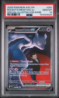 Team Rocket's Mewtwo Ex - Pokemon Ascended Heroes #281 PSA 10.0 - Image 1