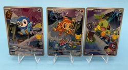 Pokemon First Partner Illustration Collection Series 1 Gen 4 Sinnoh Starters - Image 1