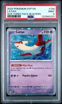 LATIAS #139 PSA 9 • 2024 POKEMON STELLAR CROWN THREE PACK BLISTERS PROMO 0253 - Image 1