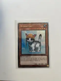 Yugioh Rescue Cat RA02-EN001 Quarter Century Secret Rare 1st Ed NM - Image 1