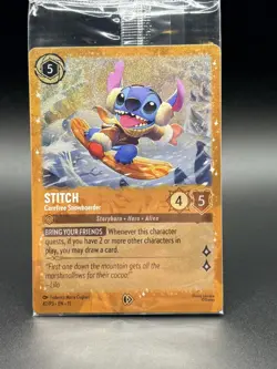 Disney Lorcana Winterspell Stitch Carefree Snowboarder Promo 42/p3 NM - Image 1