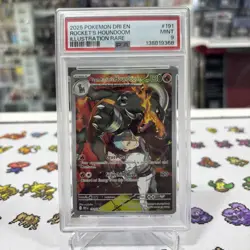 Pokemon TCG Team Rockets Houndoom Illustration Rare Card 191/182 Destined Rivals - Image 1