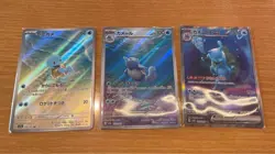 Pokemon Card Japanese Blastoise ex SAR 170 171 202/165 AR 3 set sv2a 151 - Image 1