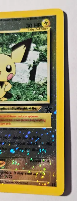 Pokemon Card - TCG Reverse Holo Promo Card Pichu #3 - Image 4