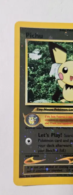 Pokemon Card - TCG Reverse Holo Promo Card Pichu #3 - Image 5
