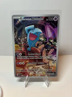 Pokemon Team Rocket's Wobbuffet SV10 Destined Rivals 203 Full Art Holo Rare Card - Image 1