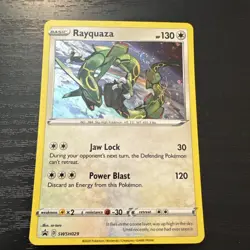 SWIRL Rayquaza SWSH029 Pokemon TCG SWSH: Sword & Shield Promo Cards Cosmic Holo - Image 1