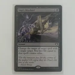 NMT MTG Imp's Mischief Commander Masters Regular Black Instant - Image 1