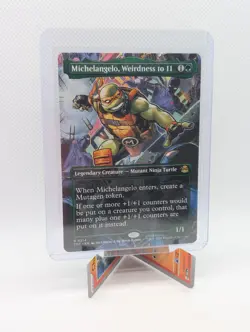 MTG - Michelangelo, Weirdness to 11 - Borderless Rare #214 - TMNT NM - Image 1