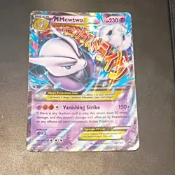 Pokemon M Mewtwo EX Mega Holo Rare Breakthrough 63/162 - Image 1