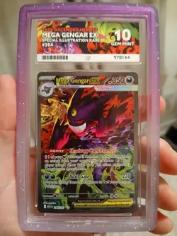 Pokemon Ascended Heroes Mega Gengar ex SIR 284/217 Ace Gem Mint 10 Perfect Subs - Image 1