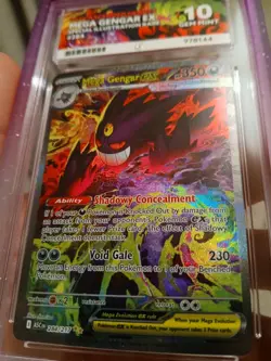 Pokemon Ascended Heroes Mega Gengar ex SIR 284/217 Ace Gem Mint 10 Perfect Subs - Image 2