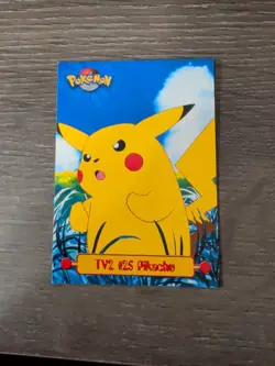 LP/NM 1999 Topps Pokemon #TV2 Pikachu TV Animation Series 1 BLUE LOGO - #25 - Image 1