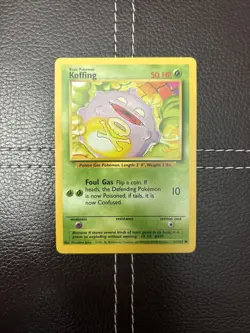Pokemon TCG - Koffing - 51/102 - Unlimited Base Set - LP Common (1999) - Image 1