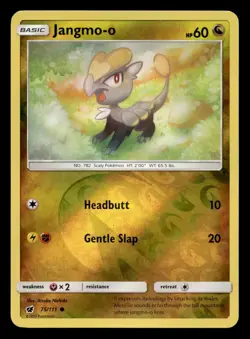 Jangmo-o 75/111 Common Crimson Invasion Reverse Holo Pokemon NM - Image 1