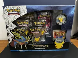 Sealed Pokemon TCG: 2021 Celebrations Deluxe Pin Collection Box - Zacian LV.X - Image 1