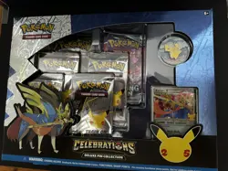 Sealed Pokemon TCG: 2021 Celebrations Deluxe Pin Collection Box - Zacian LV.X - Image 2