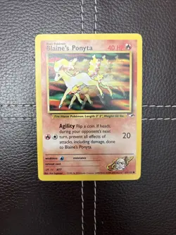 Pokemon TCG - Blaine's Ponyta - 63/132 - Gym Heroes - LP Common (2000) - Image 1