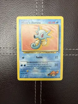 Pokemon TCG - Misty's Horsea - 86/132 - Gym Heroes - MP/LP Common (2000) - Image 1