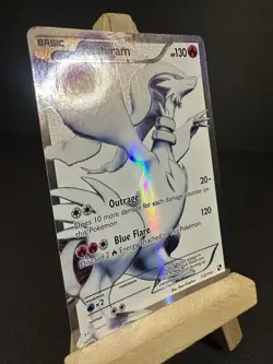 Pokemon Reshiram #113/114 Full Art Ultra Rare Holo, Black White - Image 3