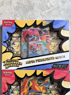 Pokemon TCG Ascended Heroes Mega Feraligatr Emboar EX Box x3 Bundle Sealed - Image 3