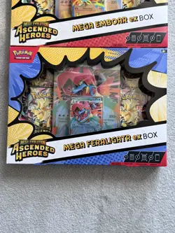Pokemon TCG Ascended Heroes Mega Feraligatr Emboar EX Box x3 Bundle Sealed - Image 5