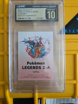 2025 POKEMON STICKERS MEGA CHARIZARD Y CGC 10 PERFECT - Image 1