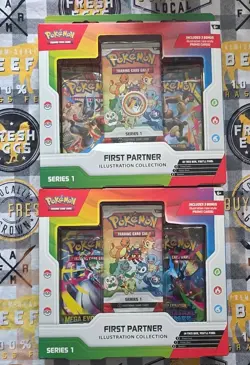Pokemon First Partner Illustration Collection Series 1 Set, 2 packs sealed - Image 1