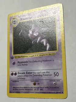 Haunter 1st Edition Base Set Shadowless, MP, Pokemon TCG - Image 2