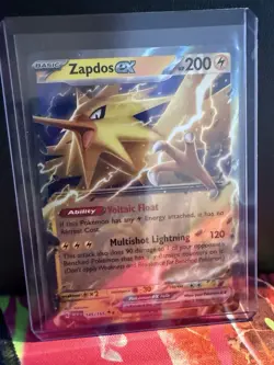 Pokemon TCG Zapdos EX 145/165 Scarlet & Violet 151 Double Rare Holo NM - Image 1