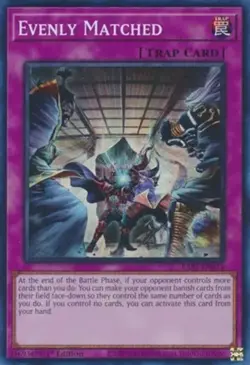 Yugioh! LP Evenly Matched - RA01-EN074 - Super Rare - 1st Edition Lightly Played - Image 1