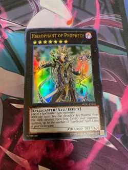 YUGIOH - HIEROPHANT OF PROPHECY - ULTRA RARE - REDU - UNLIMITED - NM - Image 1