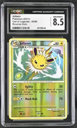 CGC 8.5 Jolteon 2011 Call of Legends 45/95 Reverse Holo Pokemon Card - Image 1