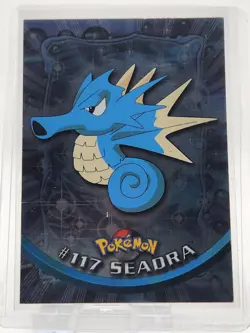 Pokemon Card - Seadra #117 - Pokemon Topps Series 2 - Silver Foil - Blue Logo - Image 1