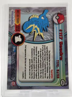 Pokemon Card - Seadra #117 - Pokemon Topps Series 2 - Silver Foil - Blue Logo - Image 2