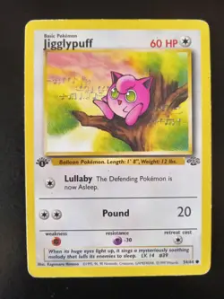 Jigglypuff 1st Edition Jungle Pokemon Card 54/64 HP - Image 1