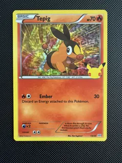 Tepig - 13/25 Holo McDonald's 25th Anniversary Promos - Pokemon Card - NM - Image 1
