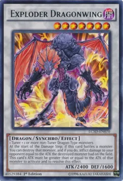 Yugioh! LP Exploder Dragonwing - LC5D-EN070 - Rare - 1st Edition Lightly Played, - Image 1