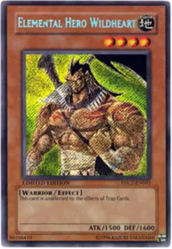 Yugioh! LP Elemental Hero Wildheart - EHC2-EN003 - Secret Rare - Limited Edition - Image 1