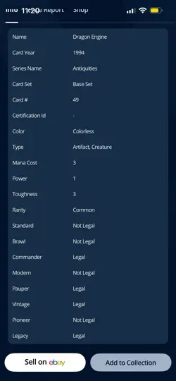 Vintage~MTG~Antiquities💥Dragon Engine💥1994~MAGIC the Gathering - Image 3