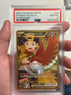Pokemon Ethan's Ho-Oh ex 239/182 Destined Rivals Hyper Rare Holo EX PSA 10 - Image 1