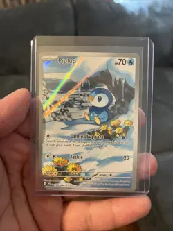Pokemon TCG: Piplup - Illustration Rare Holo ME02: Phantasmal Flames 098/094 NM - Image 1