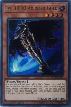 Yugioh! LP Evil HERO Adusted Gold - LED5-EN013 - Ultra Rare - 1st Edition Lightl - Image 1