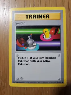 Pokemon Switch Trainer 1st Edition Base Set Shadowless Vintage - Wotc - Image 1